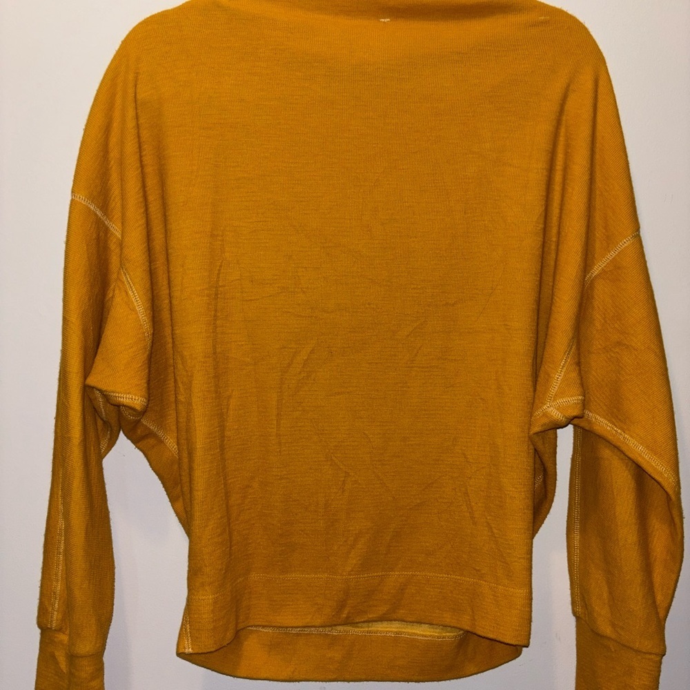 We The Free Off-the-Shoulder Mustard Sweater - Picture 4 of 4